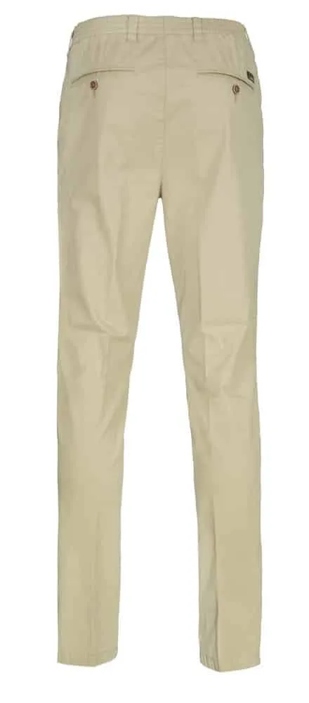 Seniorenkleding Niels Heren Pantalon Zand Stretch