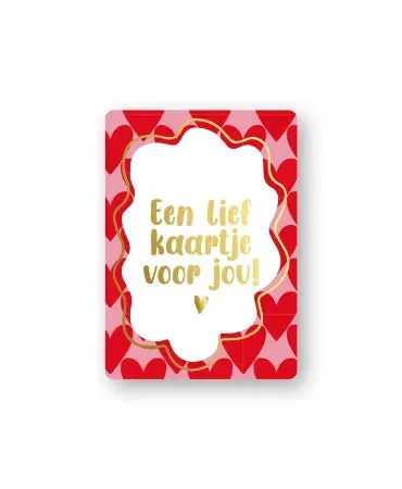 Amiek Een lief kaartje voor jou cadeaukaartjes A7 goudfolie