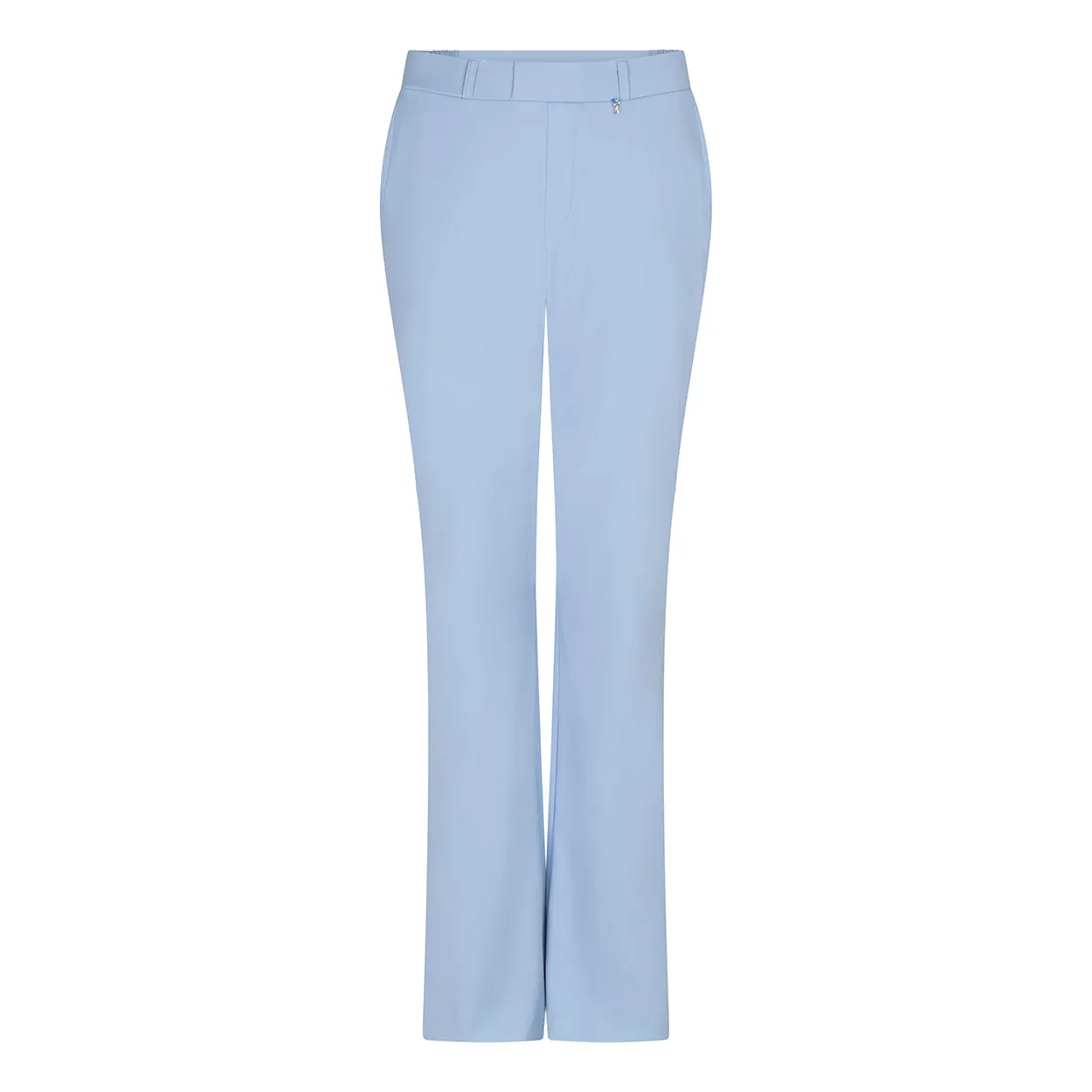 Laboutiek Elara Trouser Flair Broek Lichtblauw Stretch