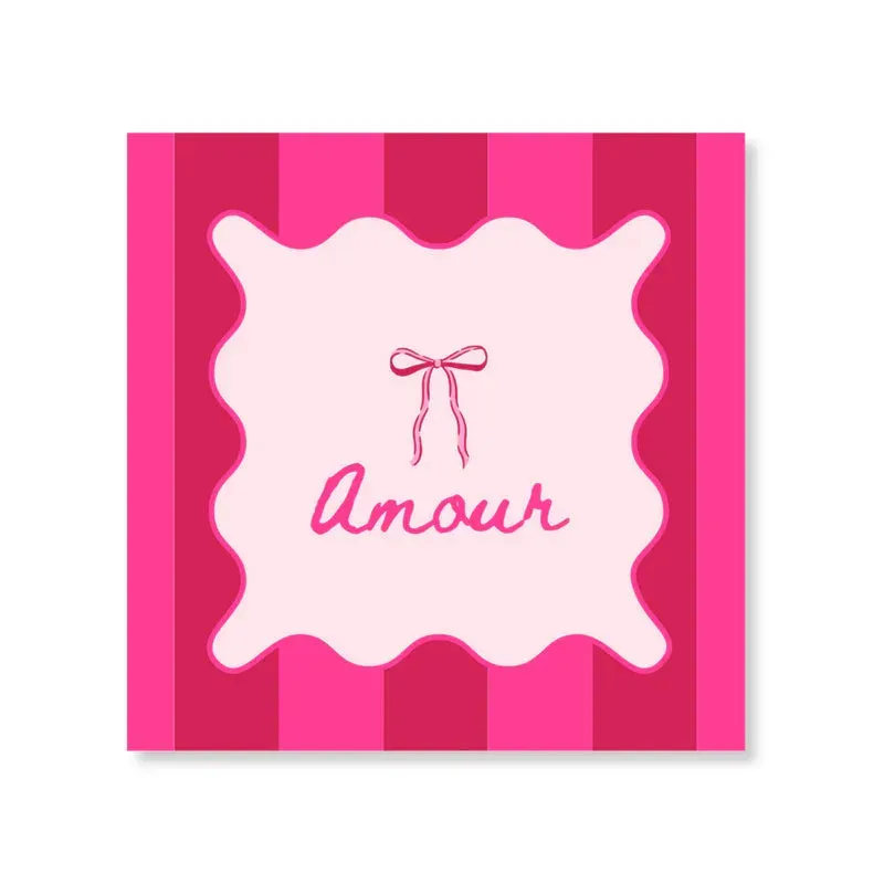 Amiek Amour servetten rood roze 20 stuks