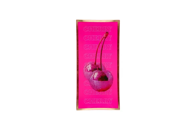 Loveplate Cherry L schaaltje glas kersen roze
