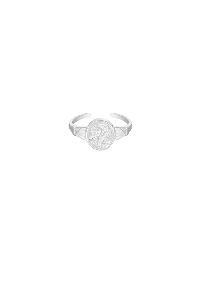 LOVEDRUNKY Flower ring zilver verstelbaar bloem