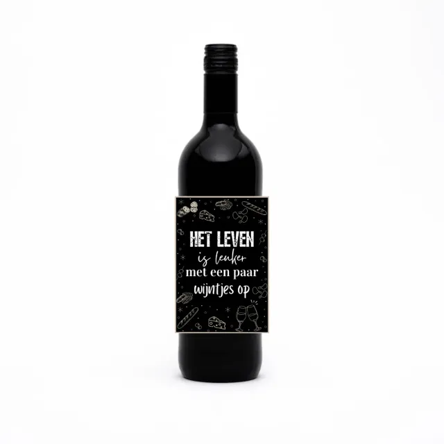 Amiek Wijnfles Rood Het leven fles