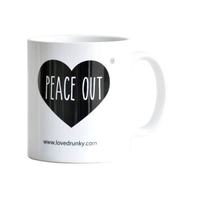 LOVEDRUNKY Peace Out Mok Love-Mugs cadeau