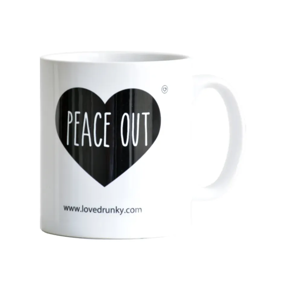 LOVEDRUNKY Peace Out Mok Love-Mugs cadeau