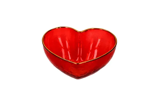 L'amour Bowl M schaaltje hart glas rood 12 cm
