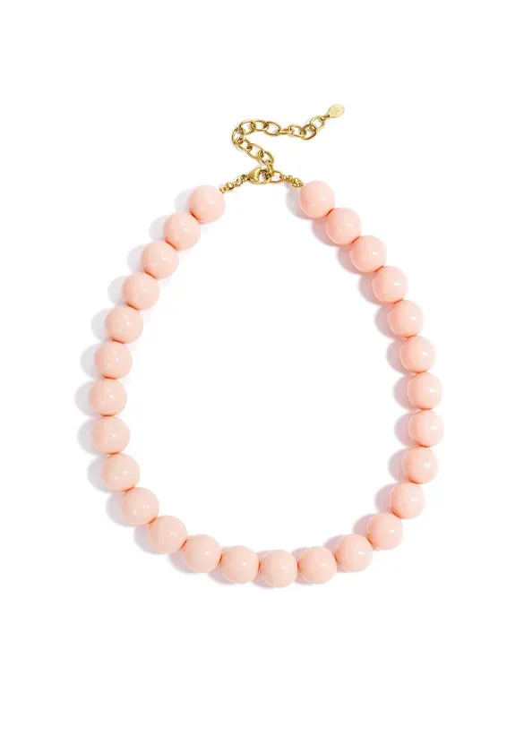 LOVEDRUNKY Beads kralenketting roze verstelbaar glanzend