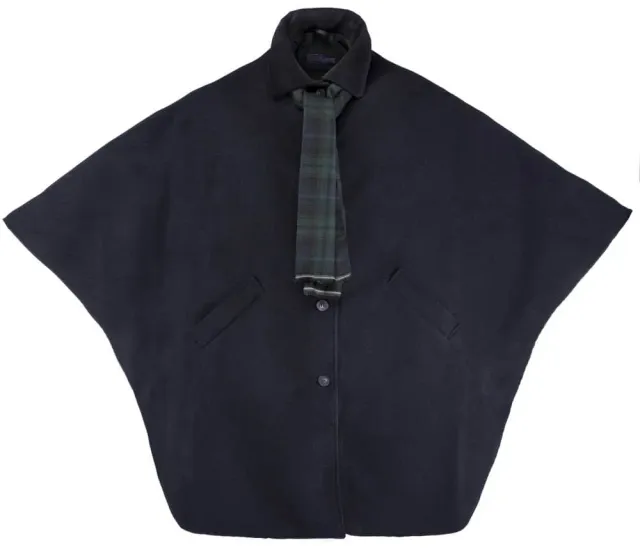 Seniorenkleding rolstoelcape marine blauw warm