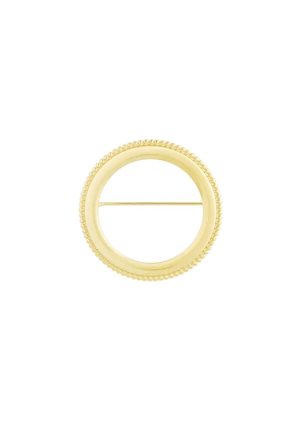 LOVEDRUNKY Cirkel broche goud 4,2 cm rond