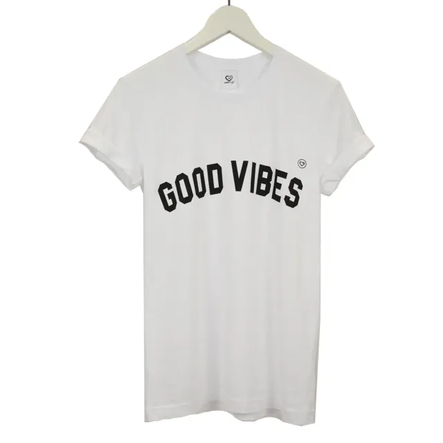 LOVEDRUNKY Good Vibes T-shirt wit losse fit