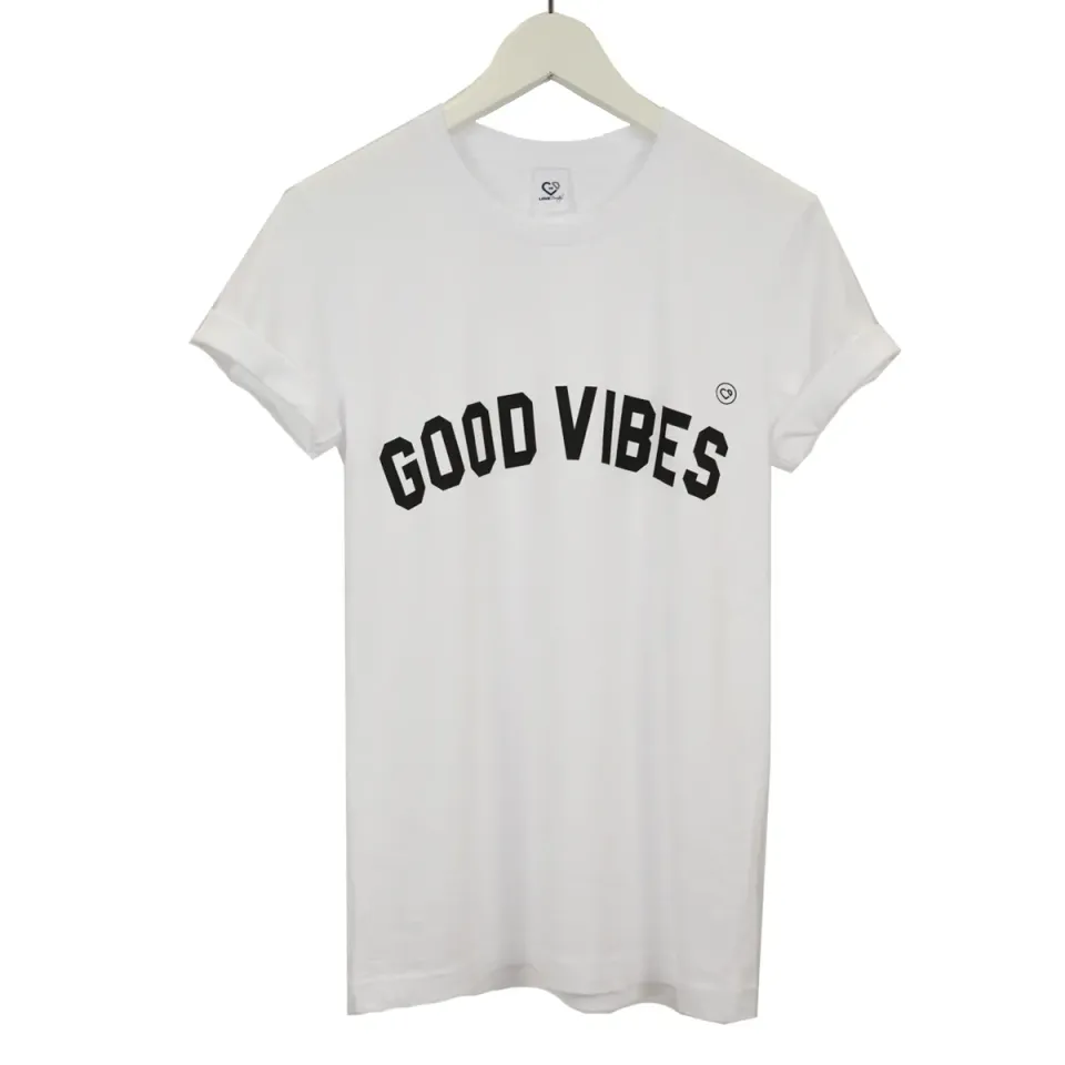 LOVEDRUNKY Good Vibes T-shirt wit losse fit