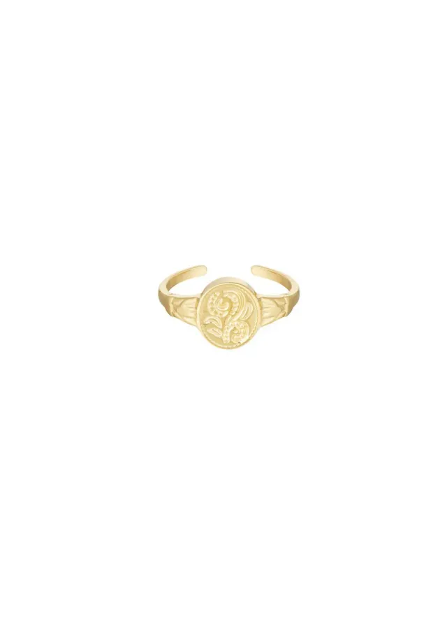 LOVEDRUNKY Ring Flower ring goud verstelbaar