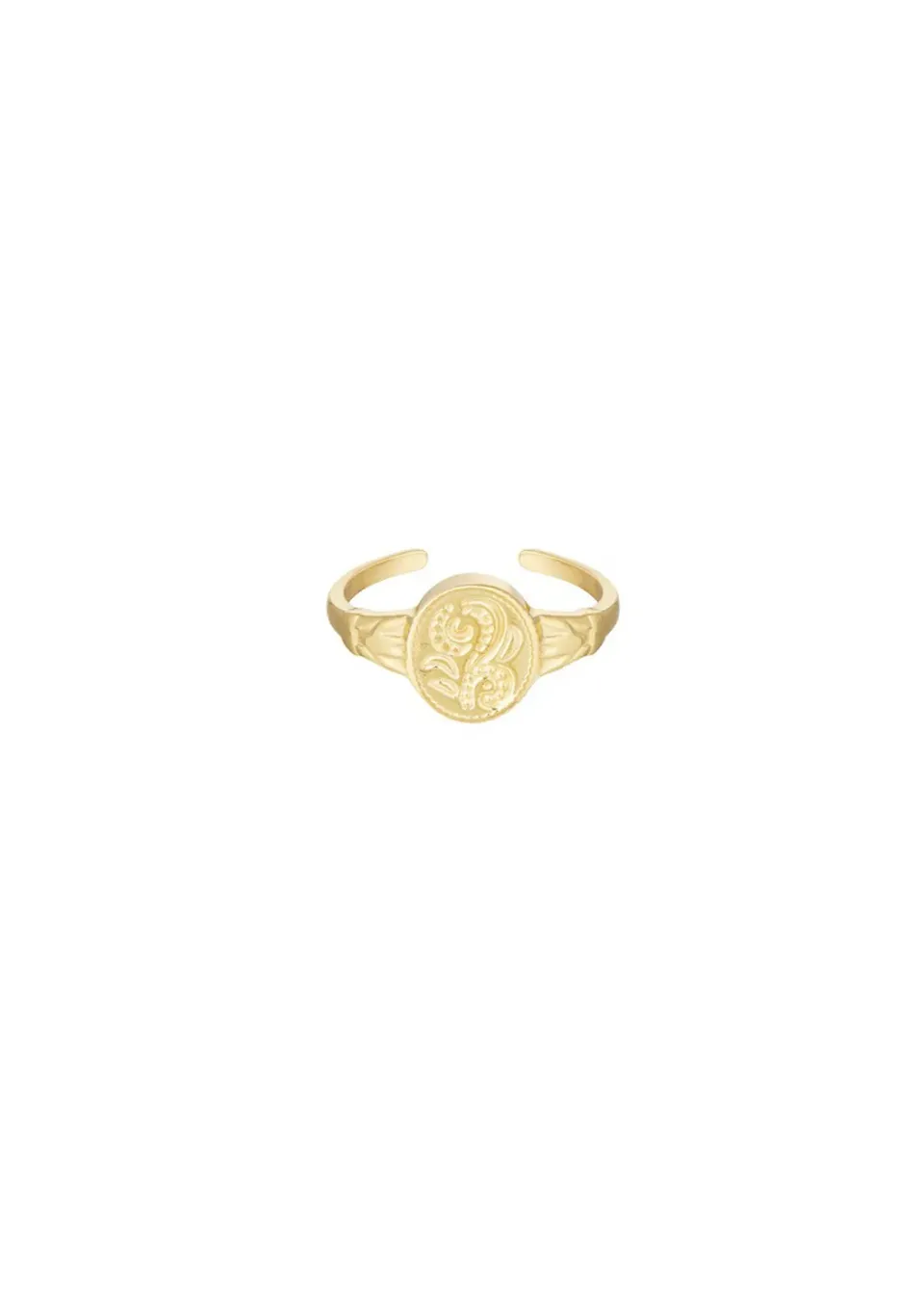 LOVEDRUNKY Ring Flower ring goud verstelbaar