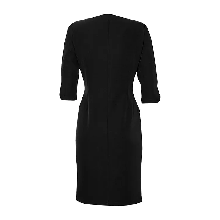 Laboutiek The Button jurk zwart stretch recht