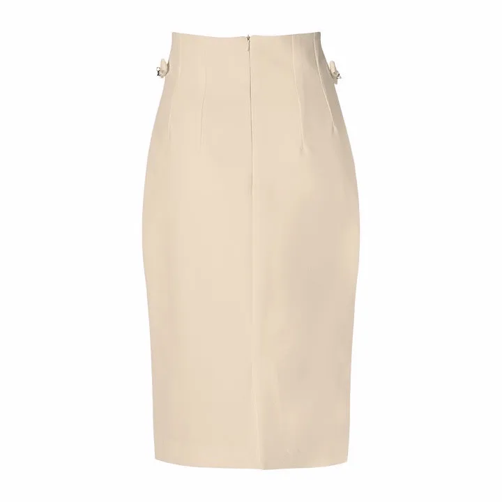 Laboutiek Pencil Skirt sand kokerrok strikjes
