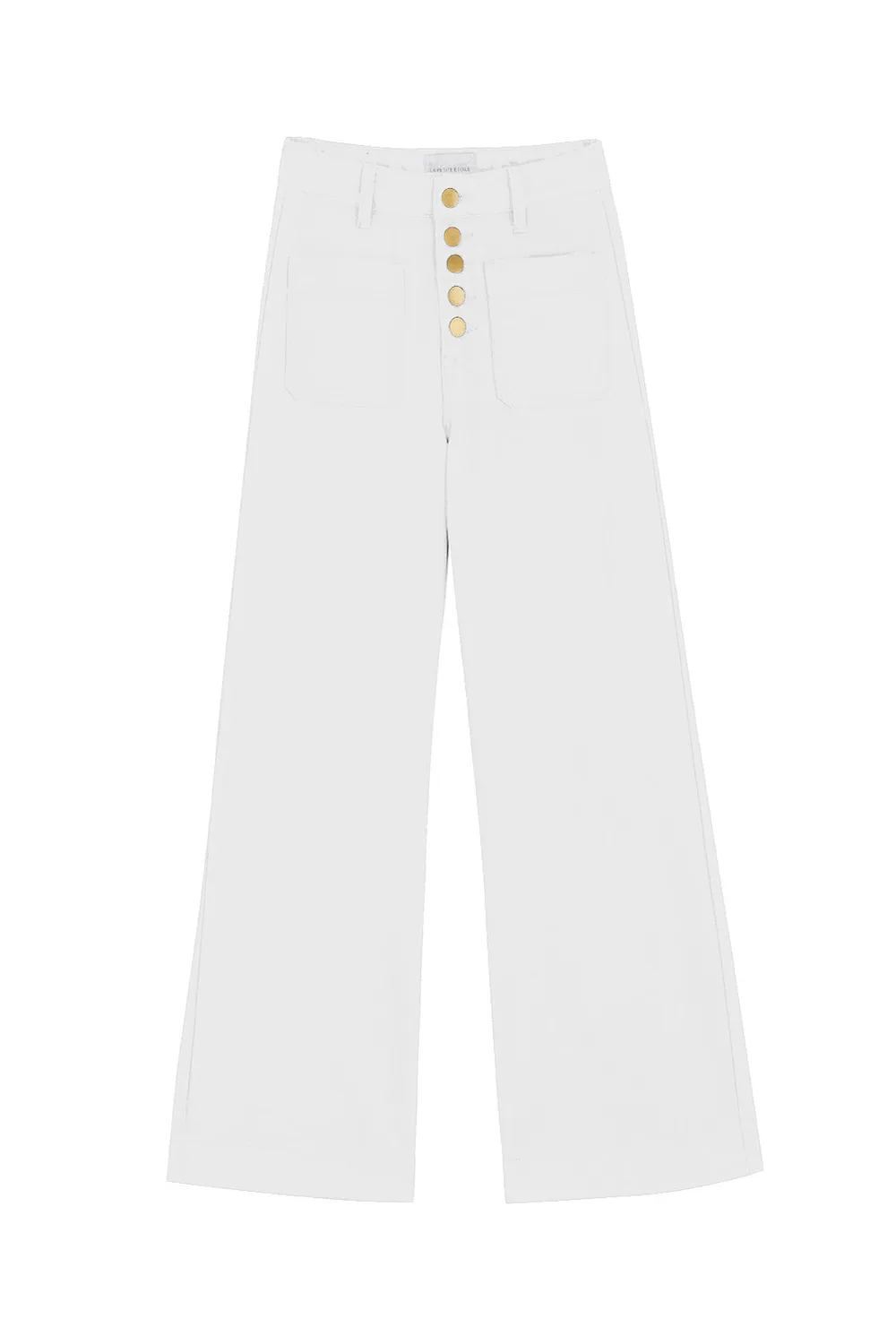 La Petite Etoile Atlanta jeans wijd wit hoge taille