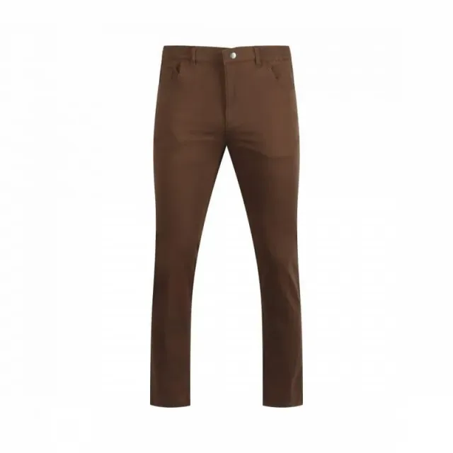 Seniorenkleding Mario heren pantalon tabak katoen