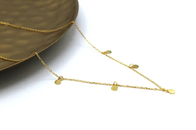 LOVEDRUNKY Coins ketting goud 44 cm verstelbaar