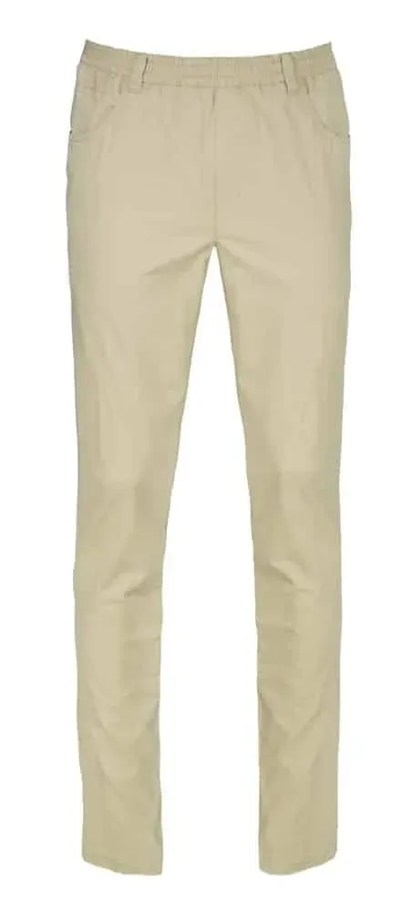 Seniorenkleding Niels Heren Pantalon Zand Stretch