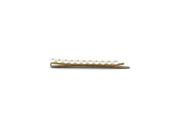 LOVEDRUNKY Parels haarspeld goud 7 cm