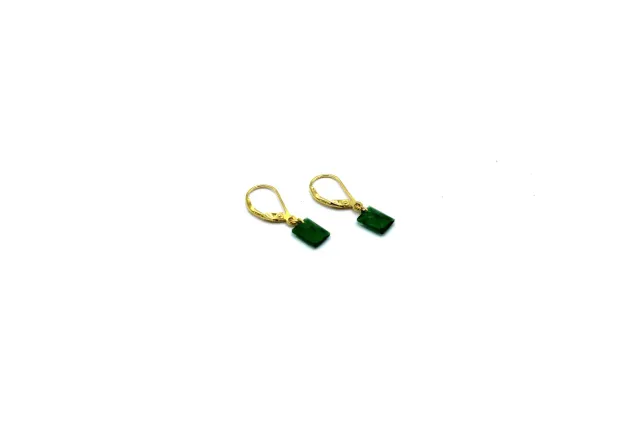 LOVEDRUNKY Oorbel gouden oorbel groen