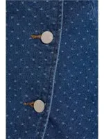 Amiek 24c Denim Gilet Lin gilet blauw katoen