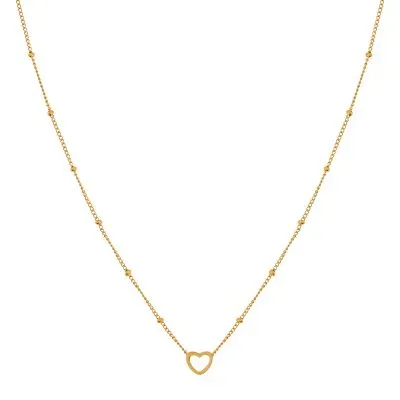 Amiek Share Open Hearts ketting goud rvs 42 cm