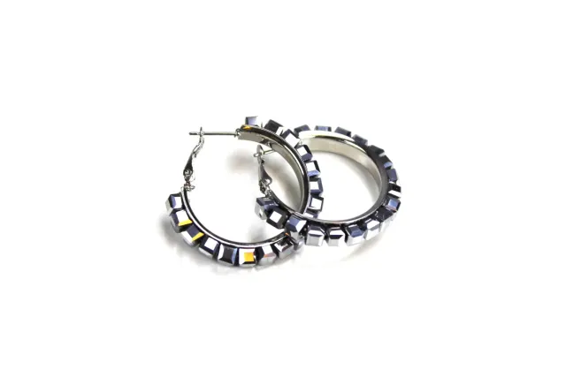 LOVEDRUNKY Rodeo Hoop oorbellen zilver 2,5 cm