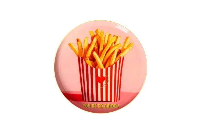 Amiek Lovetray Friet schaal roze ijzer