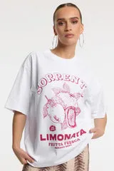 Amiek T-shirt Maggy t-shirt wit oversized