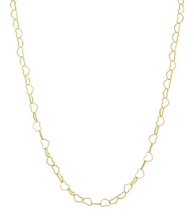 Amiek Connected Hearts ketting goud schakel 80,5 cm rvs