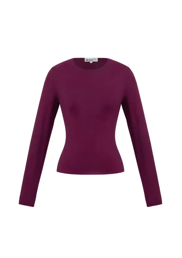 LOVEDRUNKY Soft Comfy top Paars dubbellaags