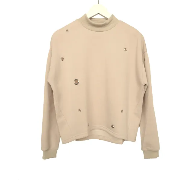 LOVEDRUNKY Soft sweater beige fleece wijd