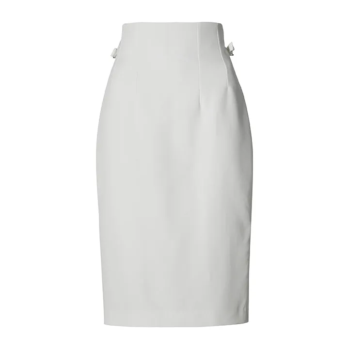 Laboutiek Pencil Skirt kokerrok offwhite split