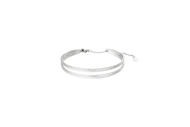 LOVEDRUNKY Sophisticated armband zilver dubbel