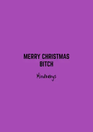 Amiek Christmas Bitch kaart A6 grappige kerstkaart