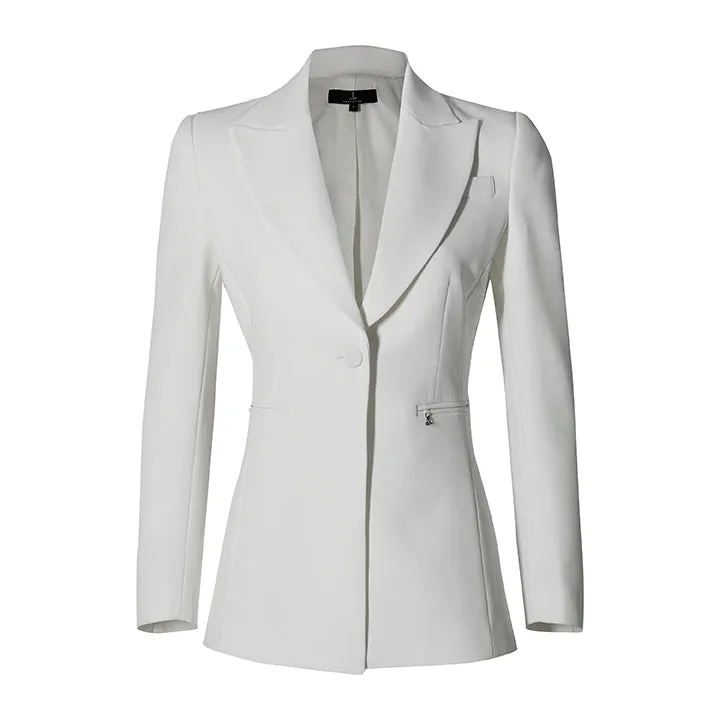 Laboutiek Blazer Long Model blazer off white lang