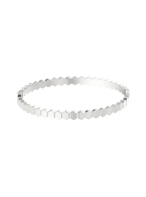LOVEDRUNKY Bangle Zeshoek armband zilver 5,8 cm