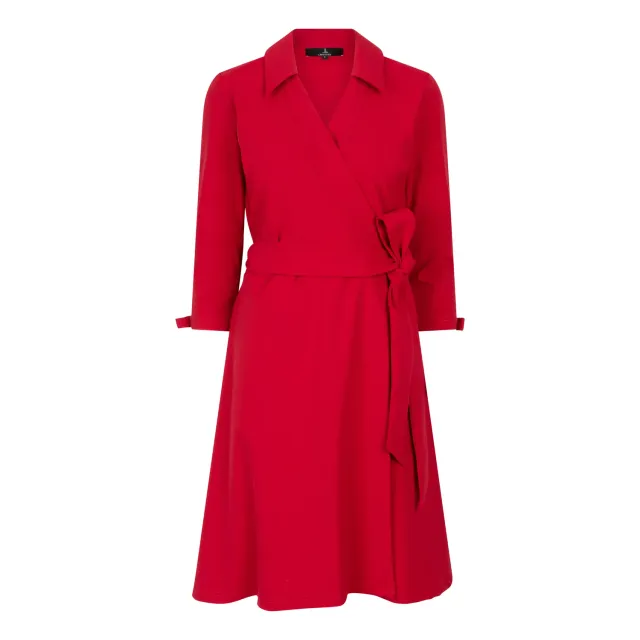 Laboutiek Diana Travel Dress jurk rood overslag