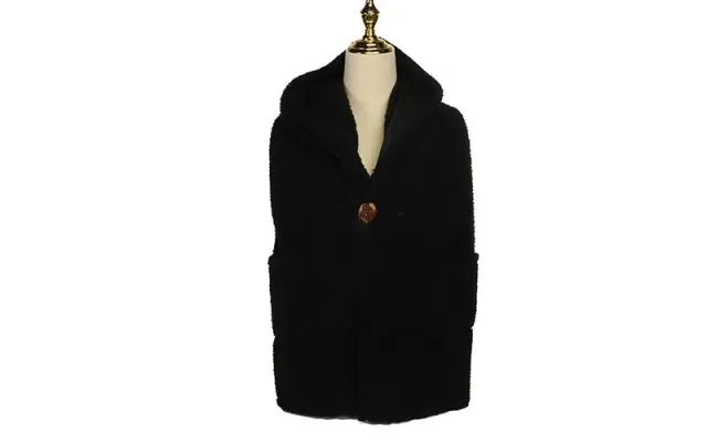 ImDutch Levi teddy sjaal zwart 180 cm