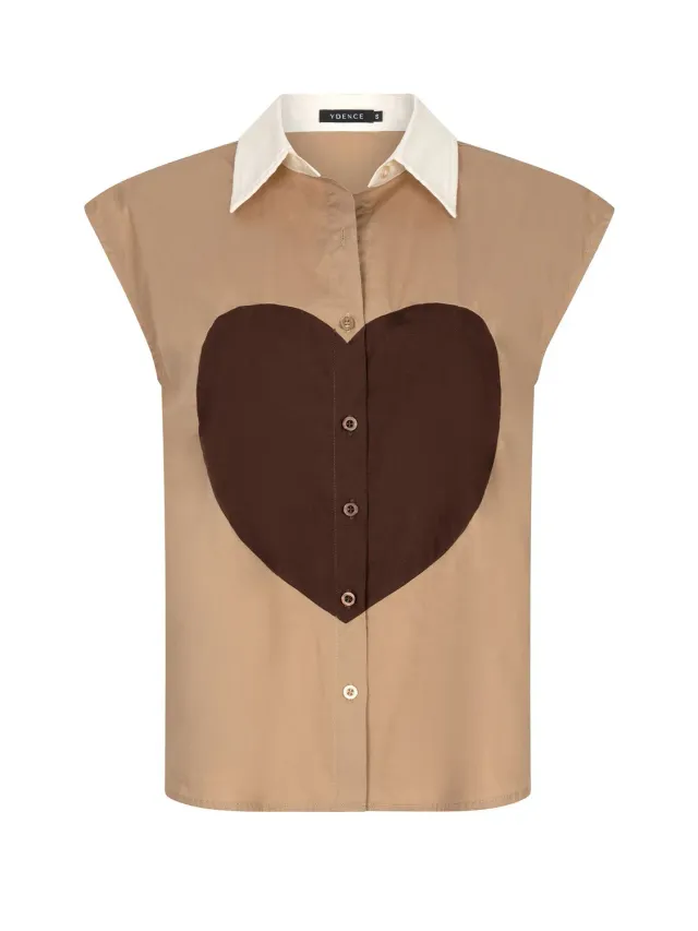 Amiek Bodine blouse bruin katoen