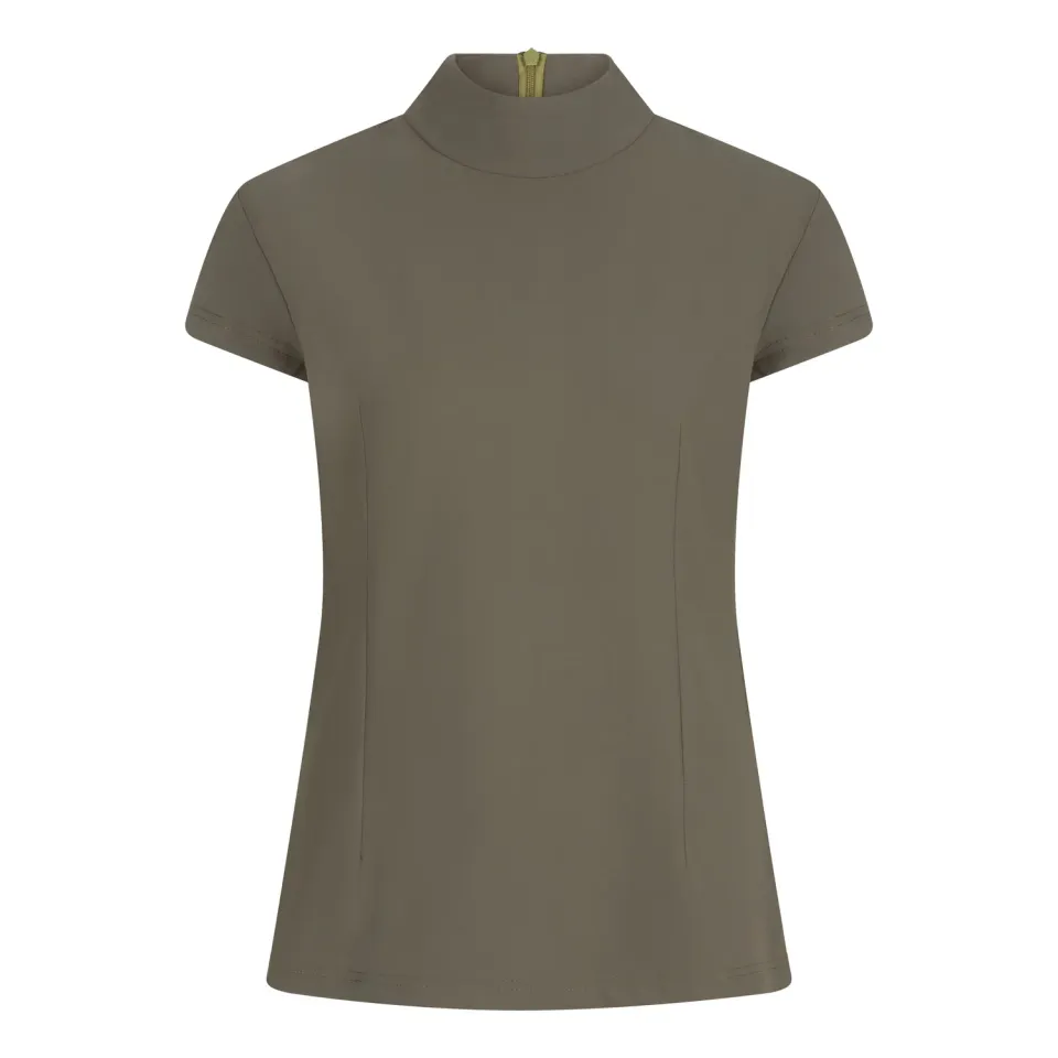 Laboutiek Donna Cap Sleeve travel top groen col