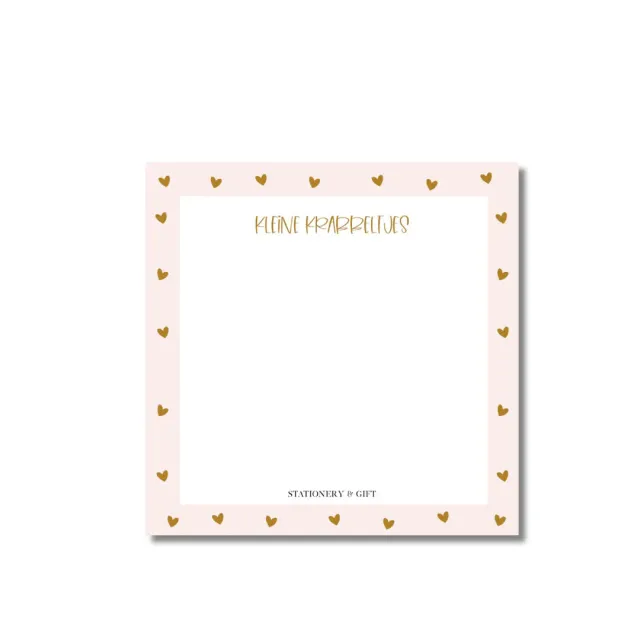 Amiek Kleine Krabbeltjes roze notitieblok 10x10 50 vel