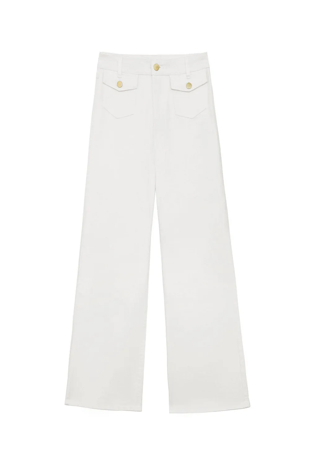 La Petite Etoile Peyton flare jeans wit hoge taille