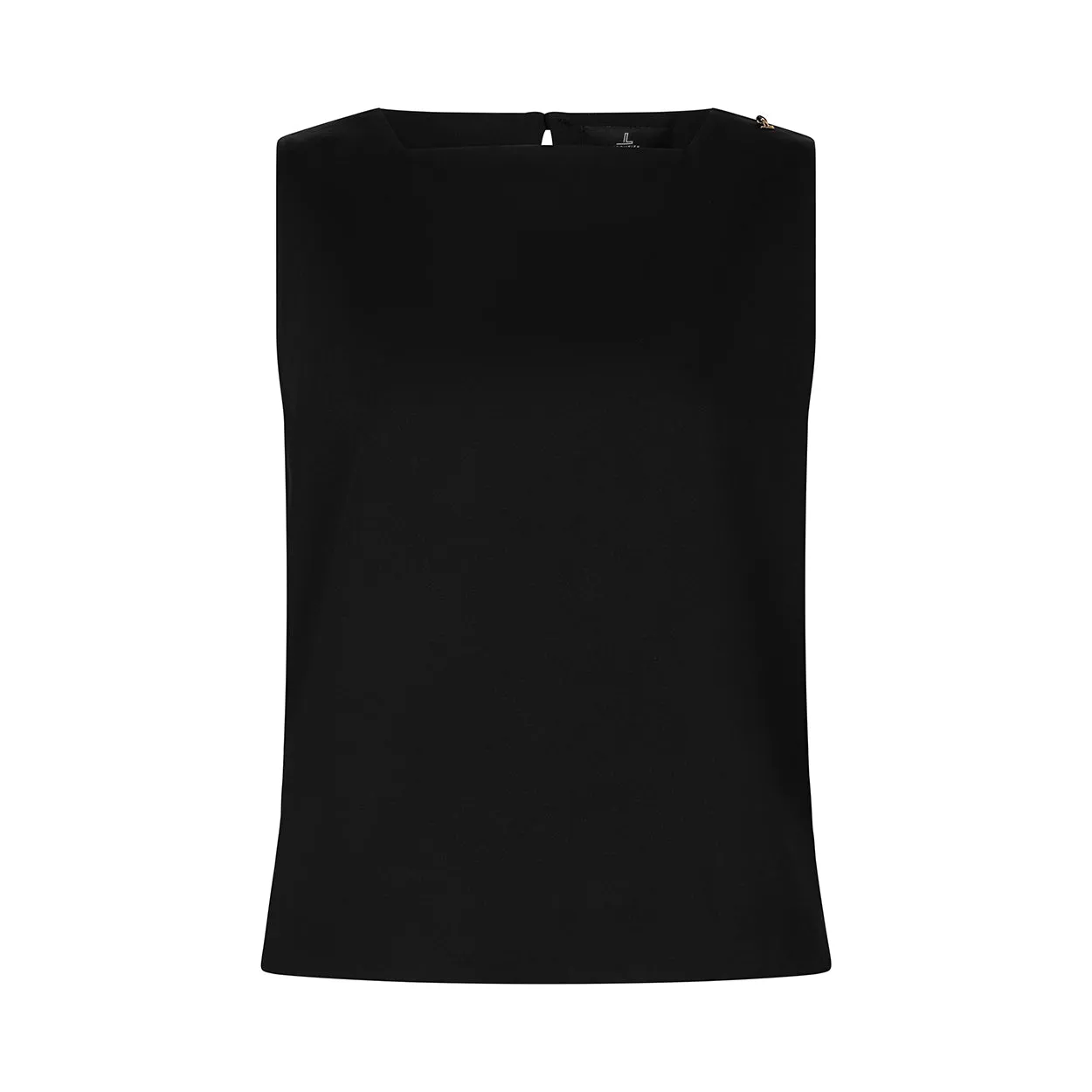 Laboutiek Linea top zwart mouwloze travelstof
