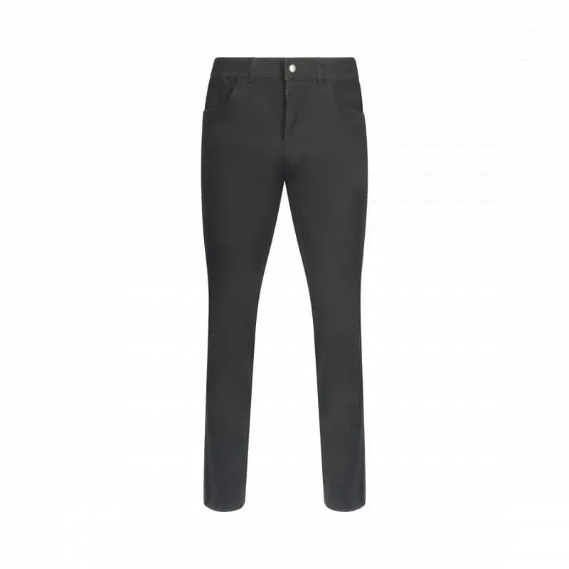 Seniorenkleding Mario heren pantalon katoen zwart elastiek