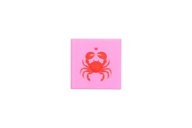 Lovetile Crab tegel roze krab 11 cm