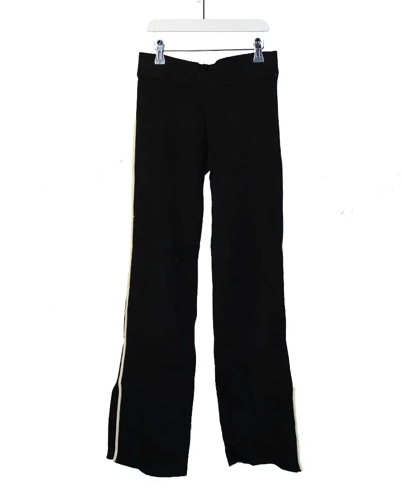LOVEDRUNKY Split End broek zwart stretch split