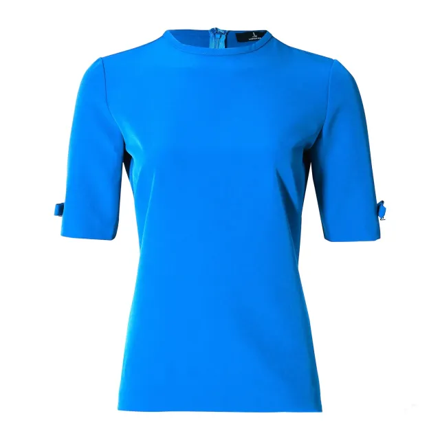 Laboutiek Clean Tee With Bows t-shirt kobaltblauw getailleerd