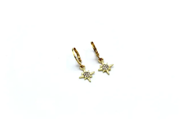 LOVEDRUNKY Hoops Star oorbellen goud met ster